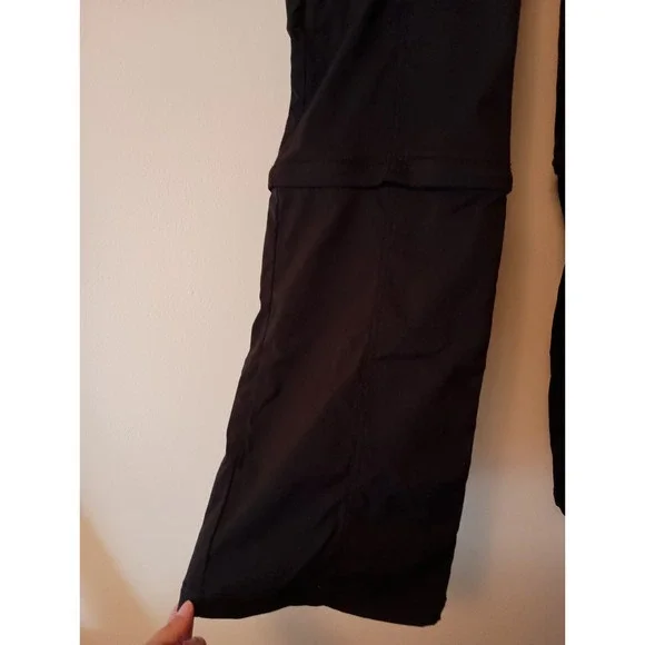 Prana Monarch‎ Women's Convertible Hiking Pants Size 12 Regular Black Zip Off - Picture 3 of 13